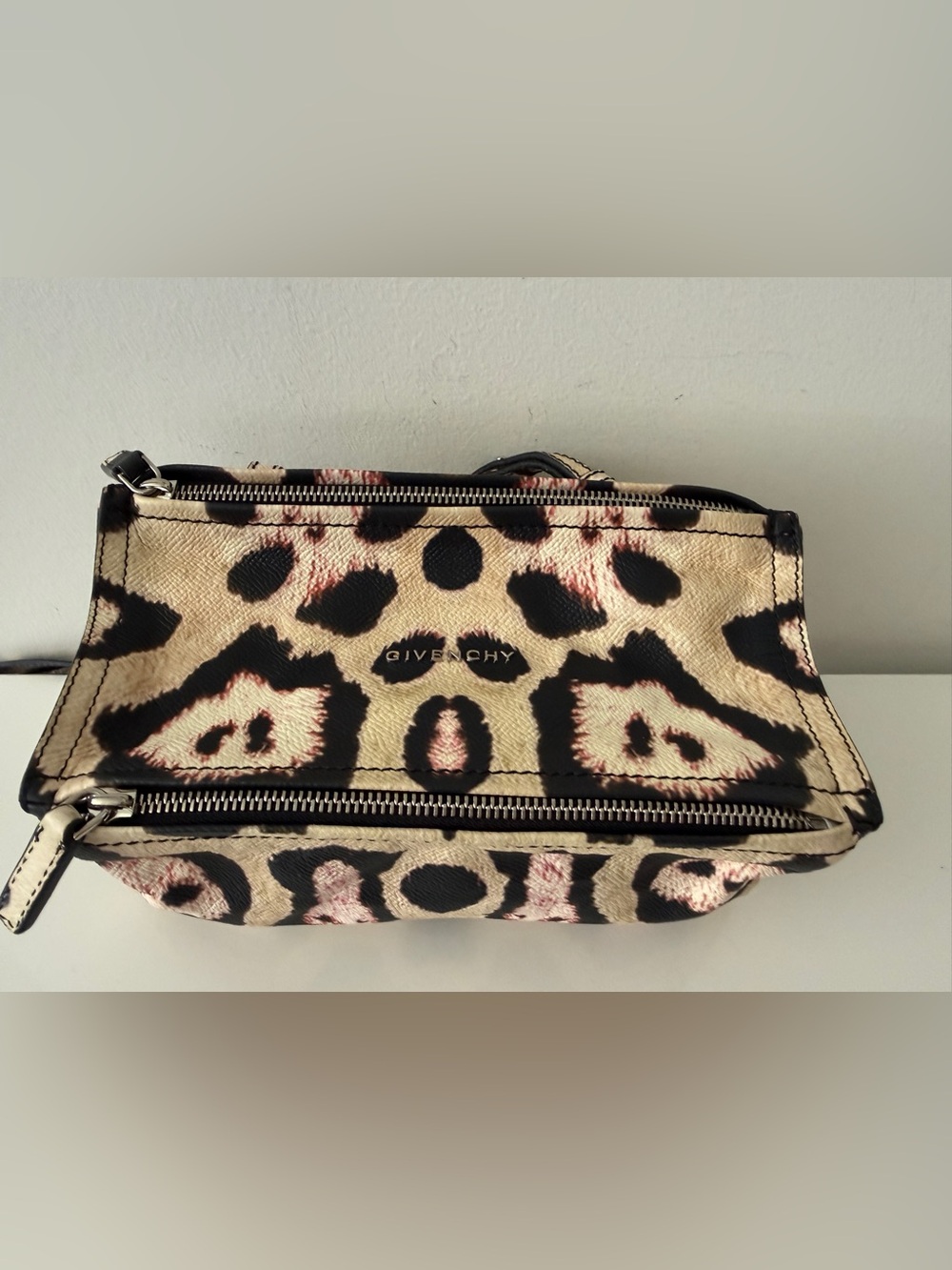 GIVENCHY Mini Pandora Leather Small Crossbody Handbag Bag, Animal Print